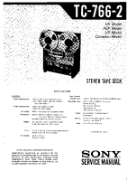 Sony TC-766-2 - Service Manual 